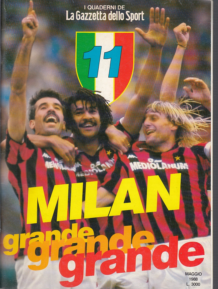 LC- QUADERNI DELLA GAZZETTA SPORT MAGGIO 1988 MILAN GRANDE----- 1990 - S - RCX