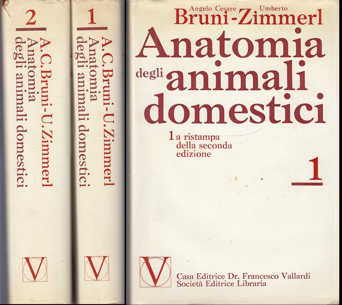 LZ- ANATOMIA DEGLI ANIMALI DOMESTICI 2 VOLL.- BRUNI ZIMMERL---- 1972- CS- YFS443