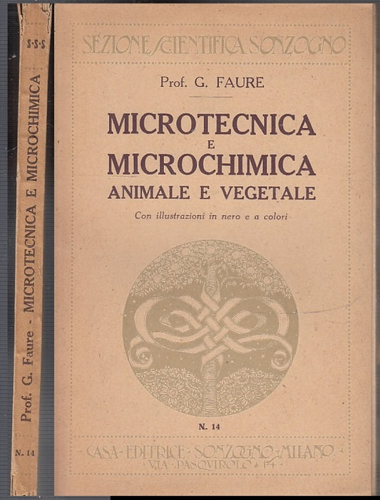 LZ-MICROTECNICA E MICROCHIMICA - FAURE - SONZOGNO - SCIENTIFICA-- 1925- B-XFS58