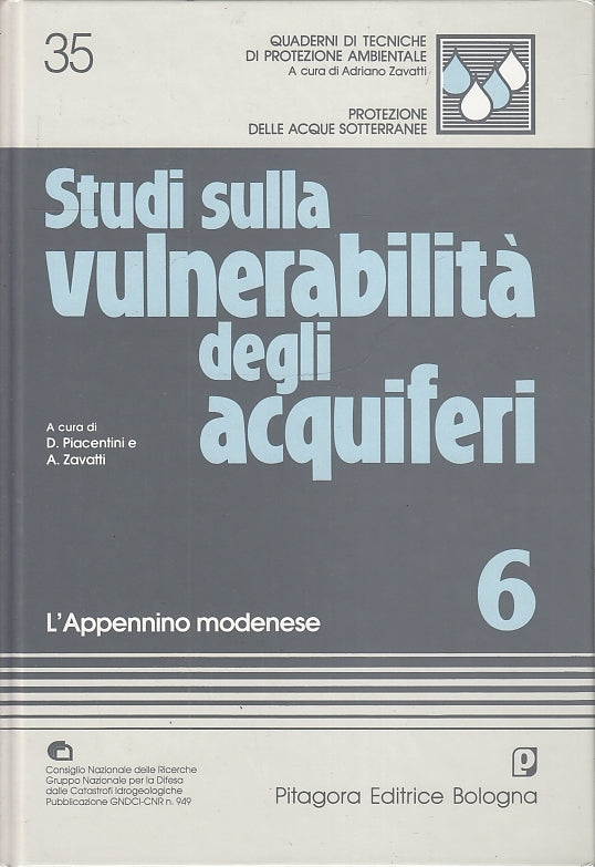 LZ- STUDI SULLA VULNERABILITA' DEGLI ACQUIFERI 6 -- PITAGOR A--- 1994- V- YFS534