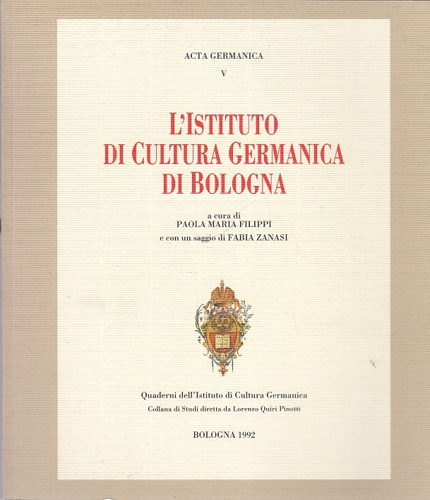 LS- ACTA GERMANICA V ISTITUTO DI CULTURA GERMANICA BOLOGNA ----- 1992- B- YFS503