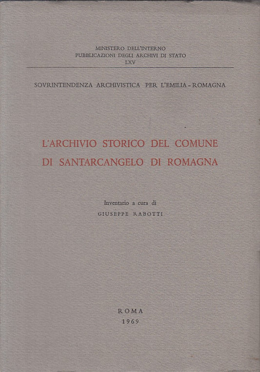 LS- ARCHIVIO STORICO COMUNE SANTARCANGELO DI ROMAGNA -- ROMA--- 1969 - B - ZFS16