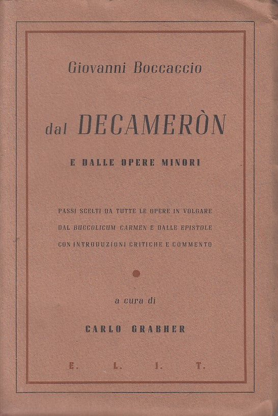 LS- GIOVANNI BOCCACCIO DAL DECAMERON - GRABHER - ELIT --- 1942 - B - YFS625