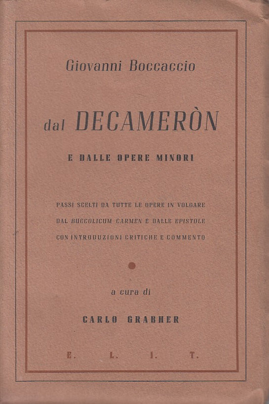 LS- GIOVANNI BOCCACCIO DAL DECAMERON - GRABHER - ELIT --- 1942 - B - YFS625