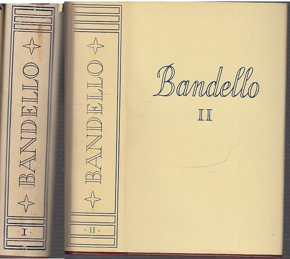 LN- TUTTE LE OPERE 2 VOLUMI - BANDELLO - MONDADORI- I CLASSICI-- 1972- CS- XFS70