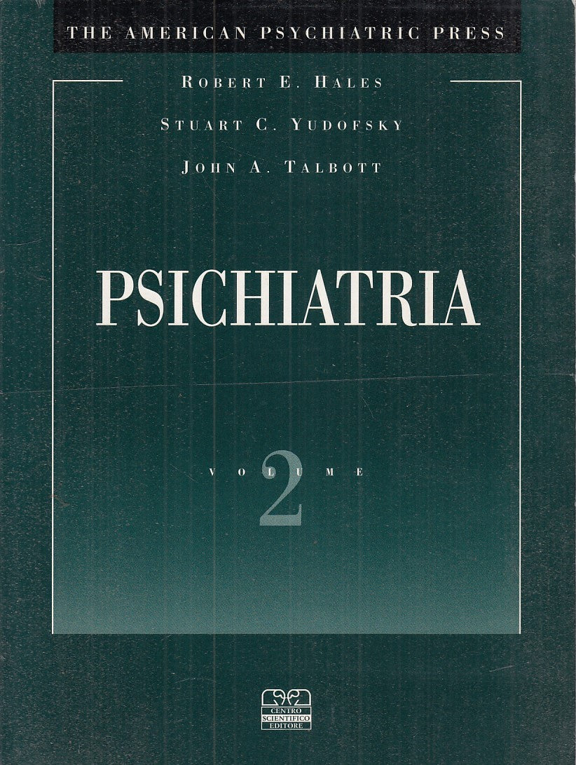 LQ- PSICHIATRIA VOL. 2 - HALES YUDOFSKY - CENTRO SCIENTIFICO --- 1997- B- ZFS379