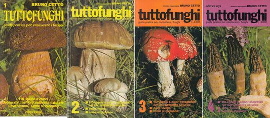 LZ- TUTTOFUNGHI 4 VOLUMI GUIDA PRATICA - CETTO - ERPI --- 1980 - B - ZFS21