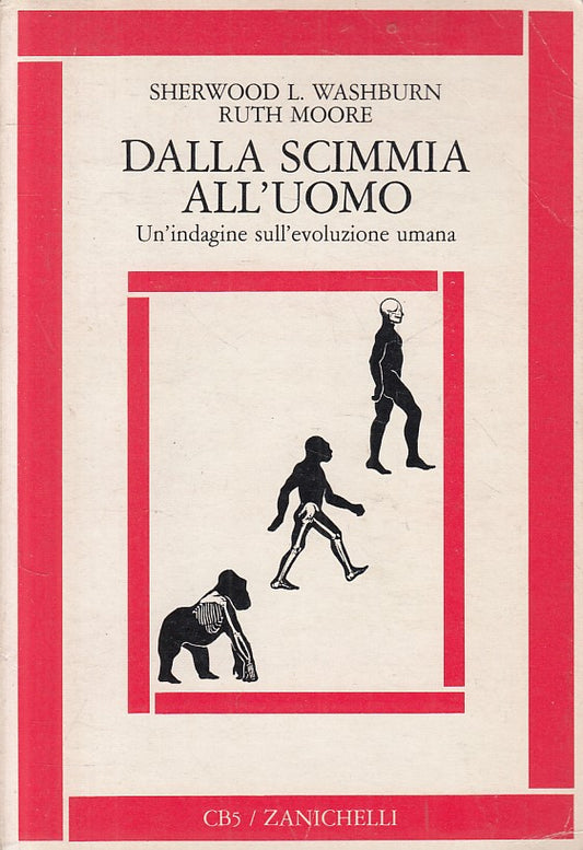 LS- DALLA SCIMMIA ALL'UOMO EVOLUZIONE - MOORE - ZANICHELLI --- 1984 - B - ZFS22