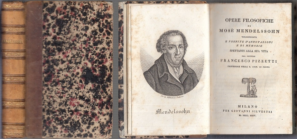 LN- BIBLIOTECA SCELTA OPERE TEDESCHE FILOSOFICHE- MENDELSSOHN---- 1835- C- XFS91