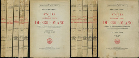 LS- STORIA DECADENZA CADUTA IMPERO ROMANO 1/10 - GIBBON - STEN--- 1927- B- XFS88