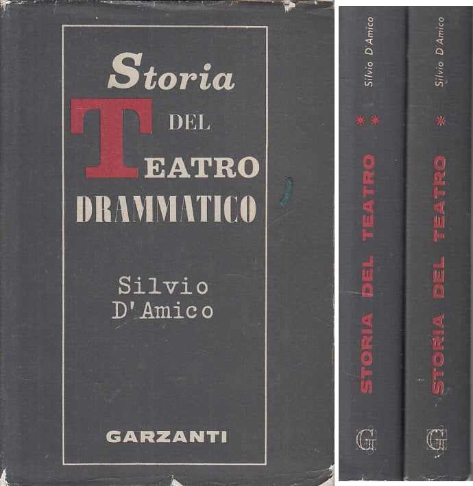 LS- STORIA TEATRO DRAMMATICO 2 VOLL. - D'AMICO - GARZANTI --- 1960 - CS - ZFS11