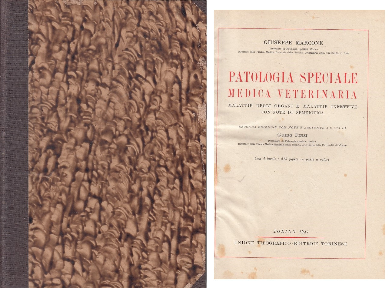 LZ- PATOLOGIA SPECIALE MEDICA VETERINARIA - MARCONE - UTET --- 1947 - C - ZFS639