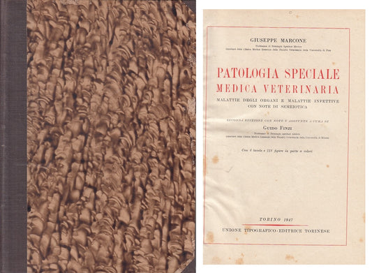 LZ- PATOLOGIA SPECIALE MEDICA VETERINARIA - MARCONE - UTET --- 1947 - C - ZFS639