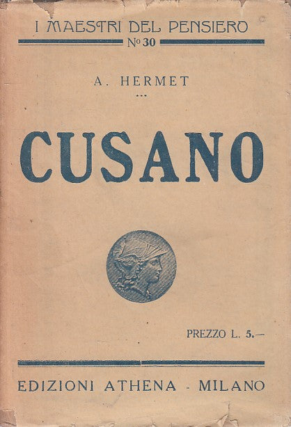 LS- CUSANO - HERMET - ATHENA - MAESTRI DEL PENSIERO -- 1927 - CS - ZFS639