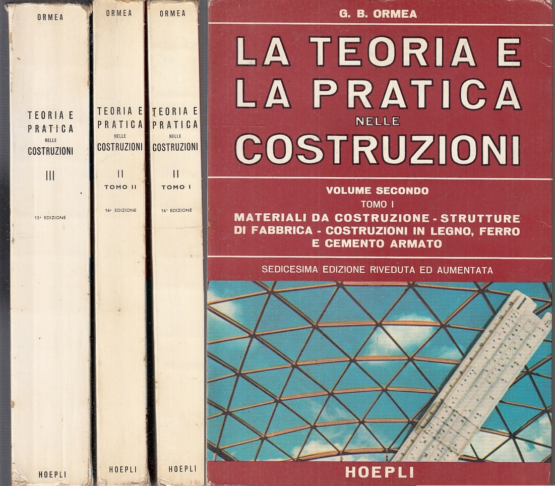 LZ- TEORIA E PRATICA NELLE COSTRUZIONI VOLUMI II/III -- HOEPLI --- 1968- B-XFS60