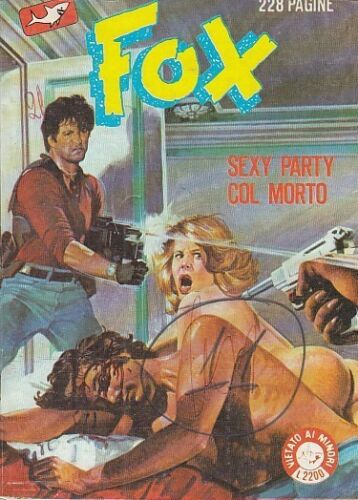 FP- FOX N.8 SEXY PARTY CON MORTO FUMETTO EROTICO -- EDIFUMETTO SQUALO - 1987 - B - SBX