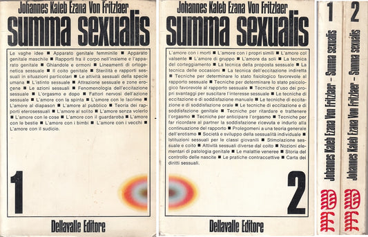 LX- SUMMA SEXUALIS 2 VOLUMI - VON FRITZLAER - DELLAVALLE --- 1969 - B - ZFS296