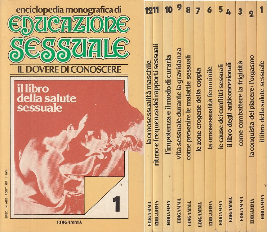 LX- ENCICLOPEDIA MONOGRAFICA EDUCAZIONE SESSUALE-- EDIGRAMMA--- 1980 - B - ZFS71