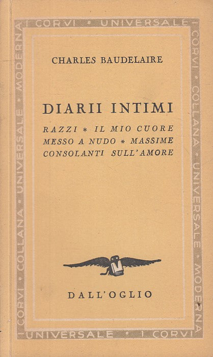 LS- DIARII INTIMI - BAUDELAIRE - DALL'OGLIO - CORVI -- 1952 - B - YFS188