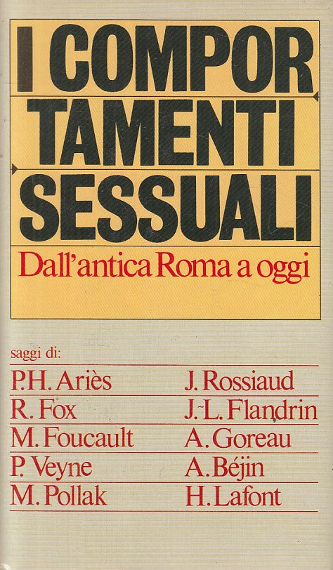 LS- I COMPORTAMENTI SESSUALI DA ANTICA ROMA A OGGI -- CDE --- 1983 - CS - YFS207