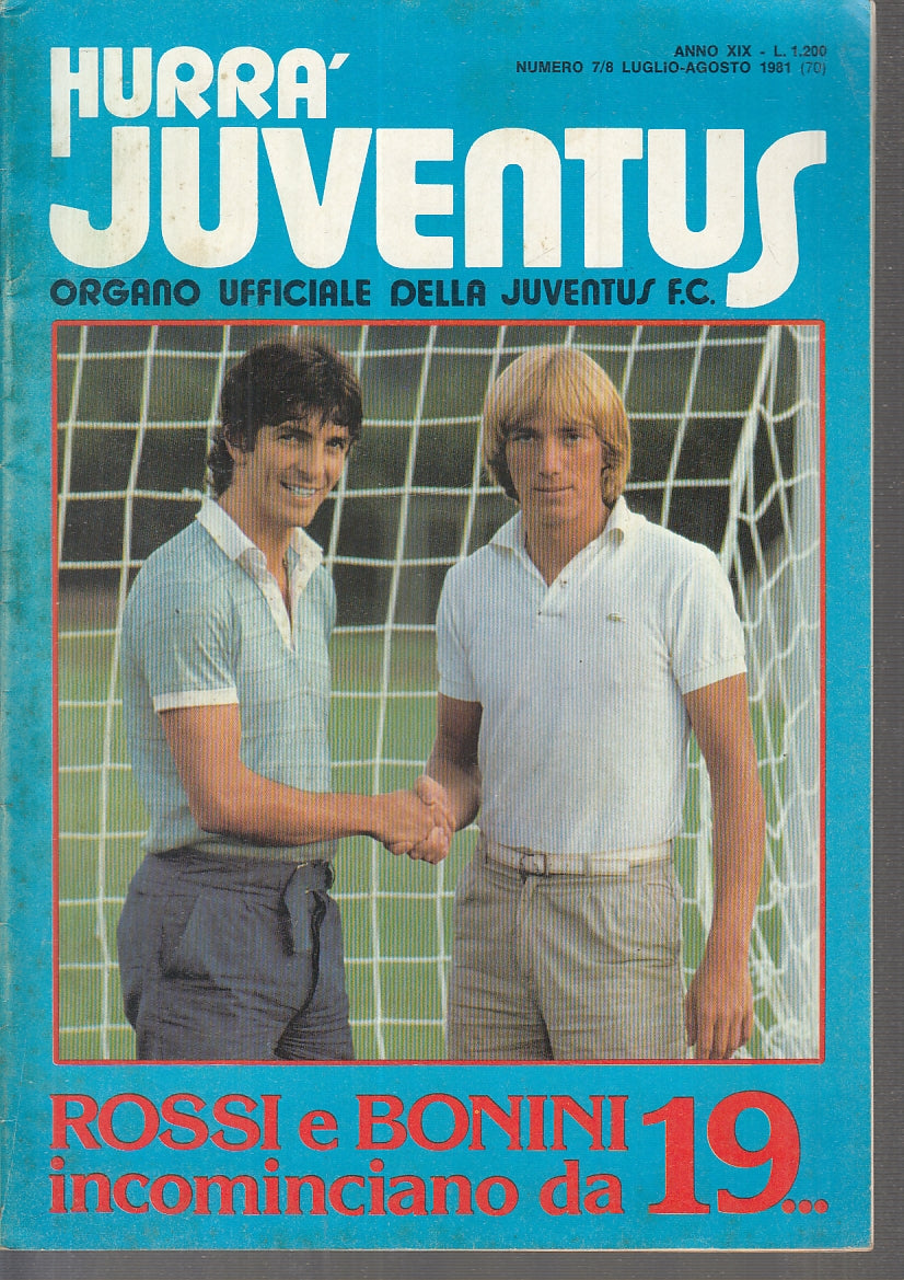 LC- HURRA' JUVENTUS 7/8 PAOLO ROSSI PABLITO - 1981 - S - SBX