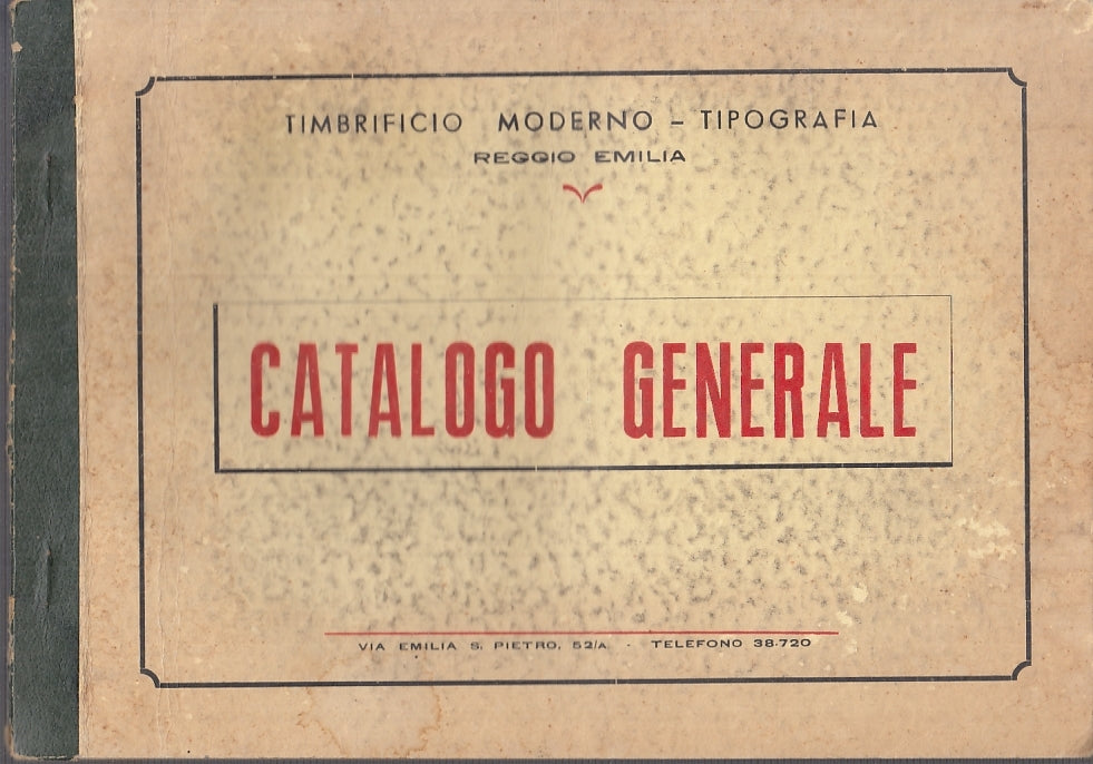 LZ- TIMBRIFICIO MODERNO REGGIO EMILIA CATALOGO GENERALE ----- 1936 - B - XFS58