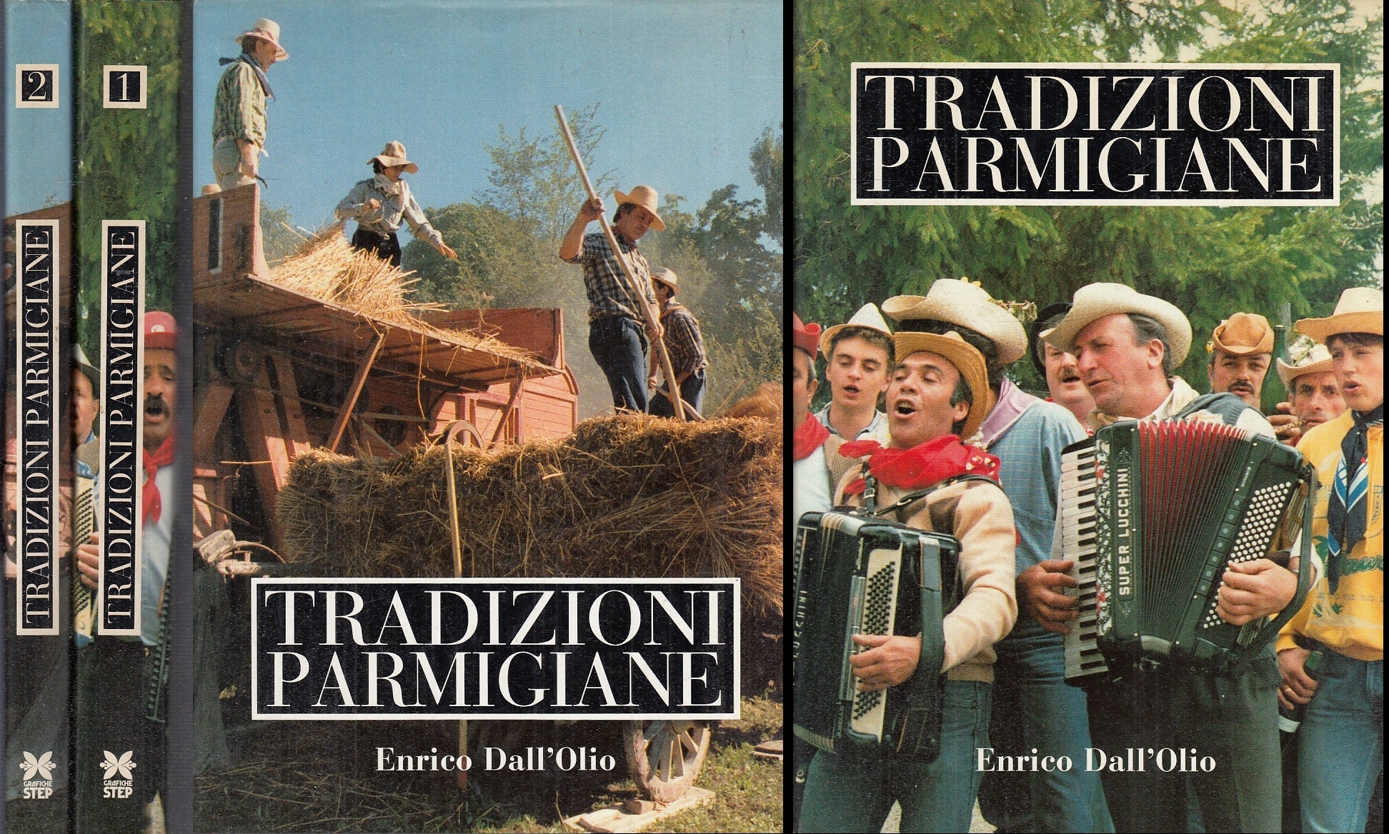 LS- TRADIZIONI PARMIGIANE 2 VOLUMI - ENRICO DALL'OLIO - STEP --- 1989- CS- WPR