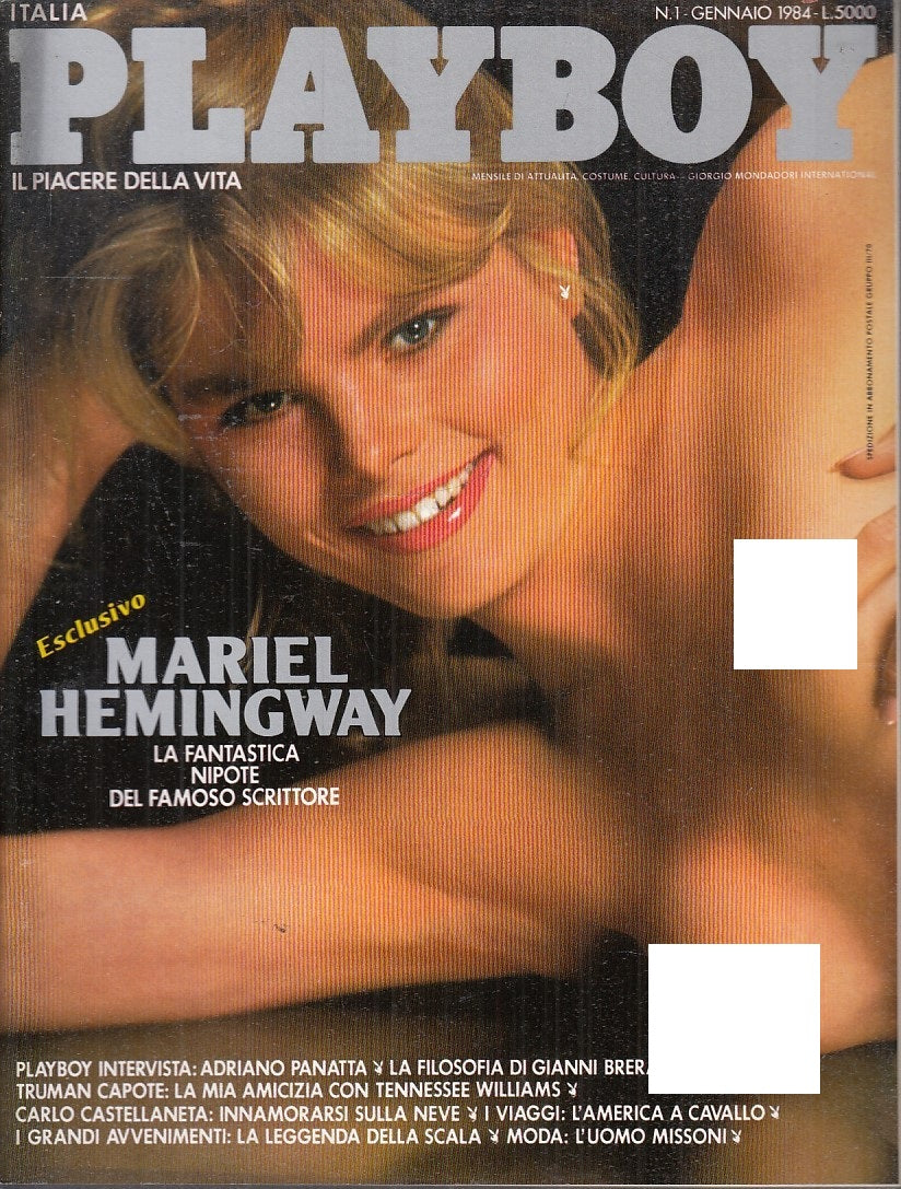 LX- PLAYBOY N.1 GENNAIO MARIEL HEMINGWAY CON POSTERINO ----- 1984 - S - YFS