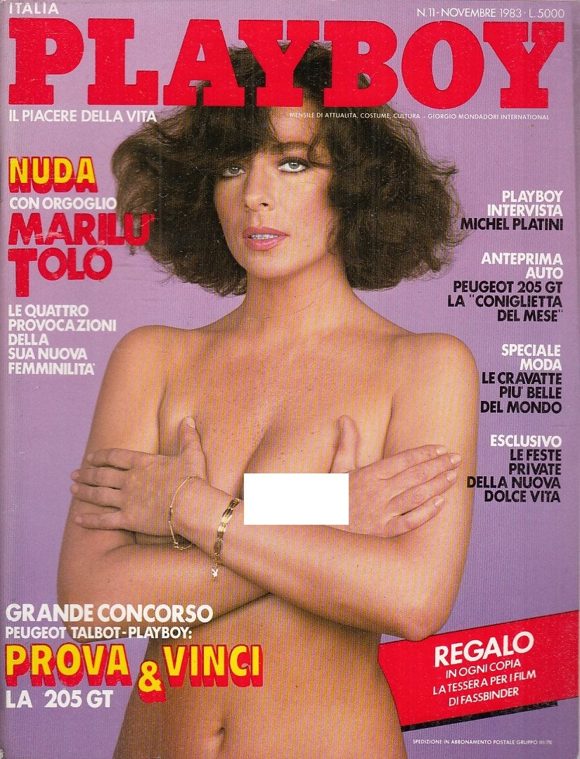 LX- PLAYBOY N.11 NOVEMBRE MARILU TOLO CON POSTERINO ----- 1983 - S - YFS