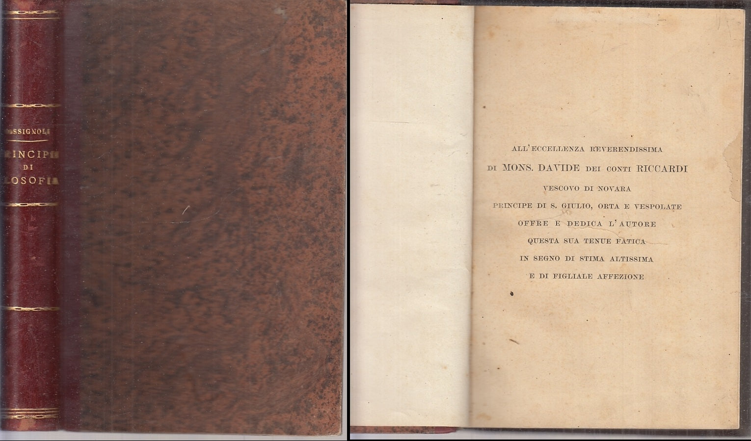 LS- PRINCIPI DI FILOSOFIA - ROSSIGNOLI ---- 1892 - C - XFS56