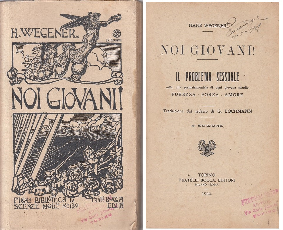 LS- NOI GIOVANI! - WEGENER - BOCCA - SCIENZE MODERNE -- 1922 - B - YFS335