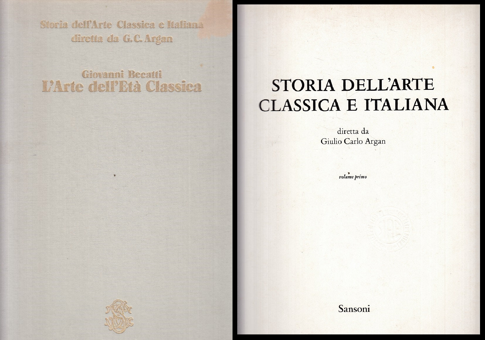 LT- STORIA ARTE CLASSICA ITALIANA 1 ETA' CLASSICA-- SANSONI--- 1978 - C - YFS881
