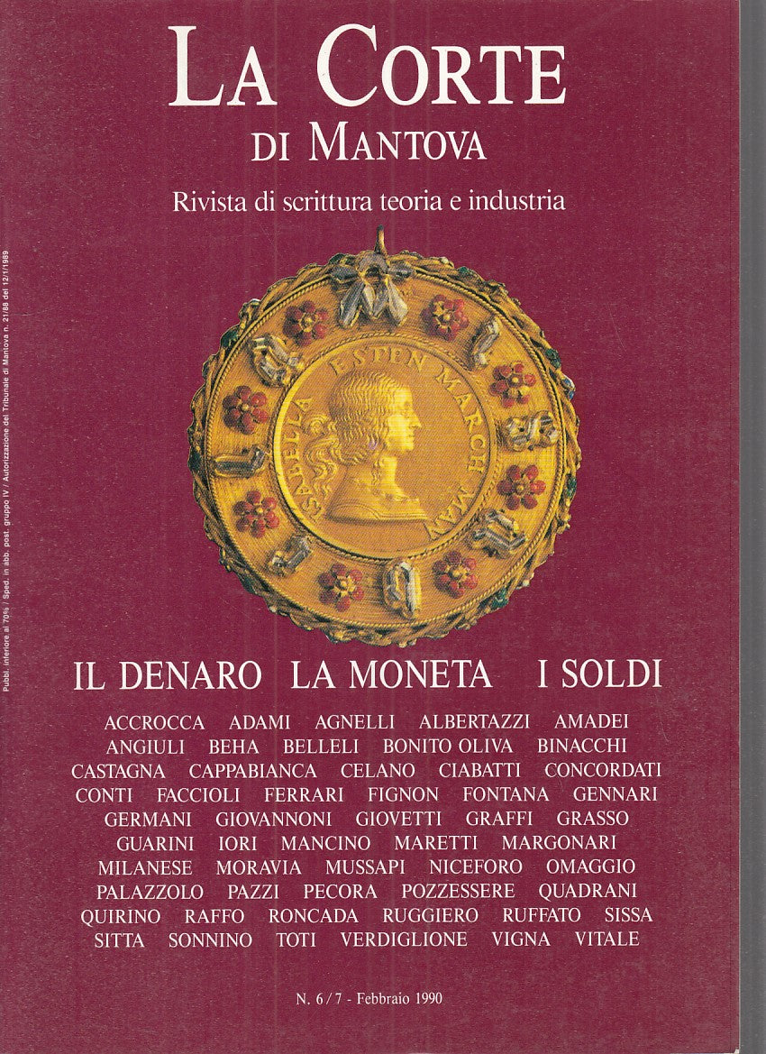 LR- LA CORTE DI MANTOVA N6/7 FEBBRAIO 1990-- CORTE DI MANTOVA--- 1990- B- YFS874