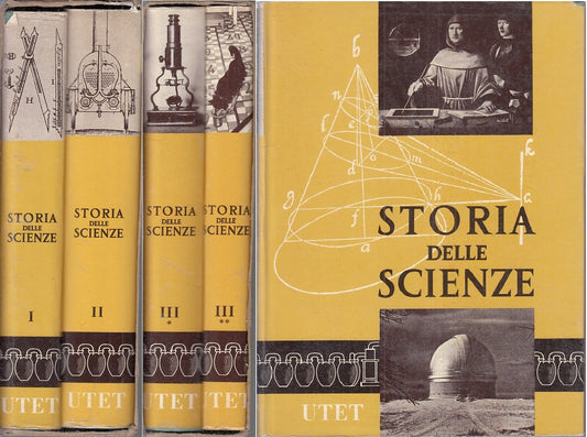 LZ- STORIA DELLE SCIENZE 3 VOLUMI IN 4 TOMI -- UTET --- 1962 - CS - YFS877