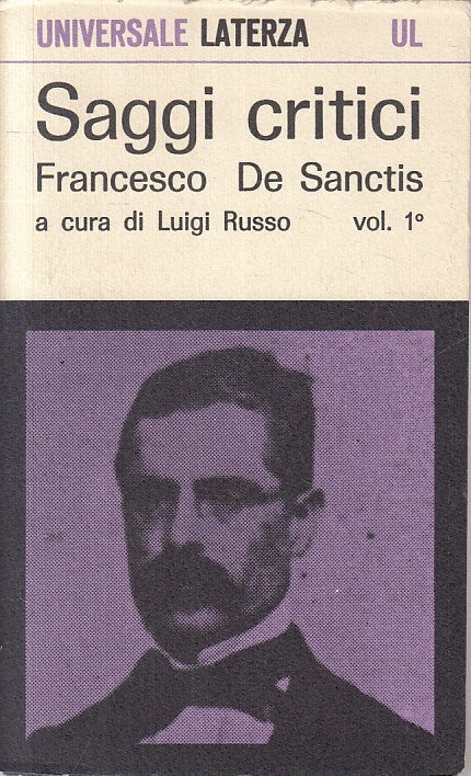 LS- SAGGI CRITICI VOL.1 - FRANCESCO DE SANCTIS - LATERZA --- 1969 - B - ZFS192