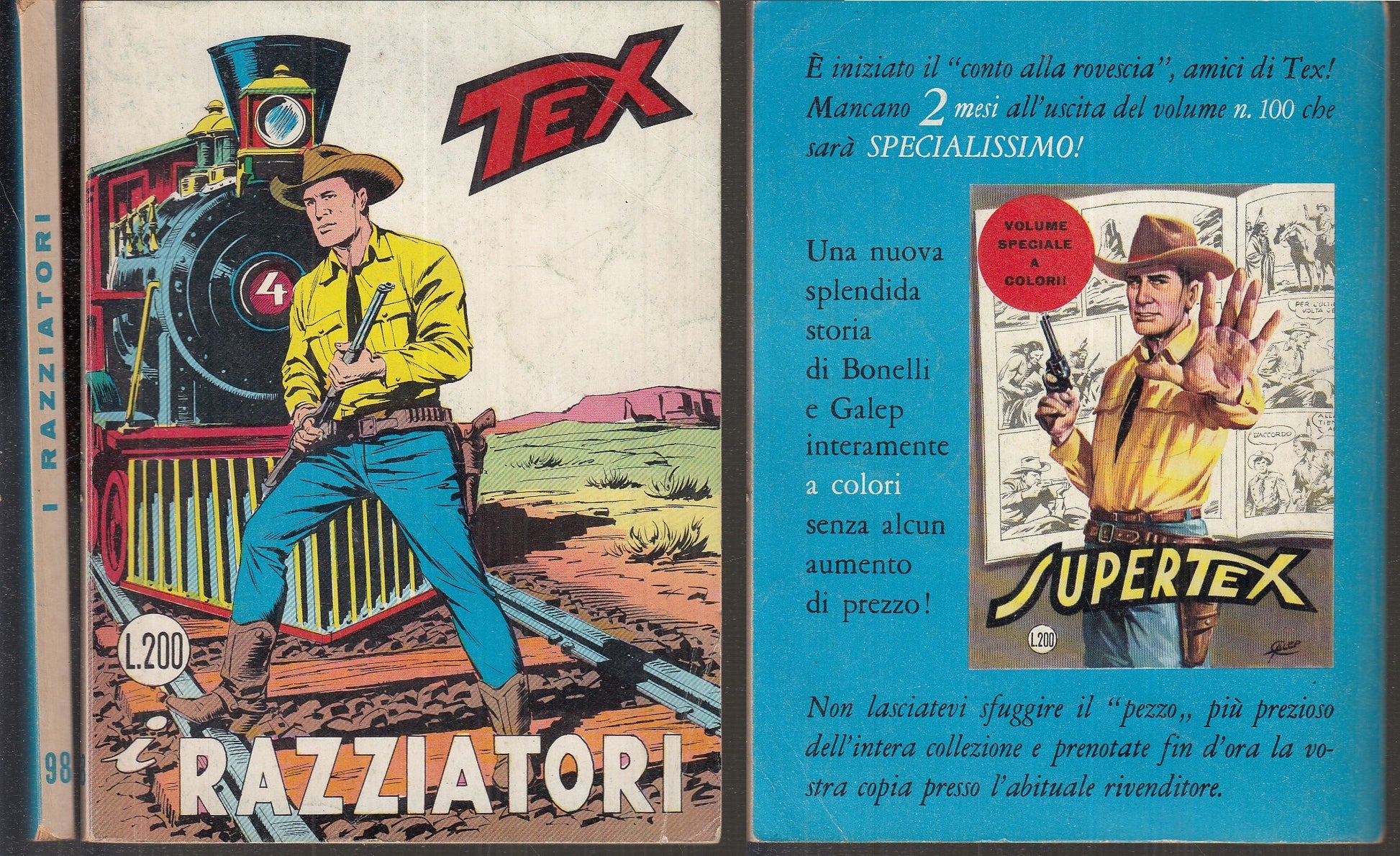 FB- TEX N.98 I RAZZIATORI ORIGINALE -- EDIZIONI ARALDO BONELLI - 1968 - B- TBX