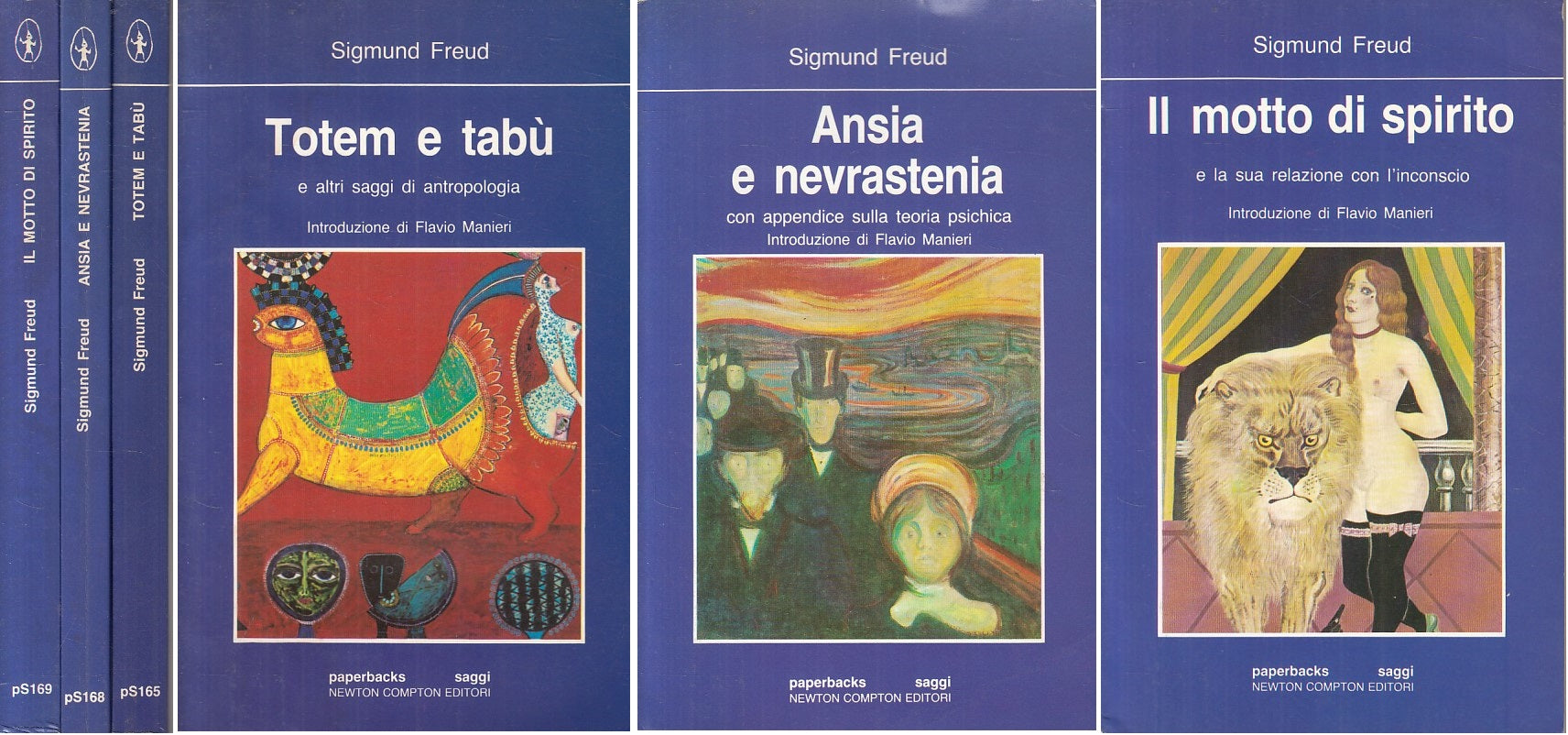 LS- LOTTO 3 LIBRI TOTEM TABU' ANSIA SPIRITO- FREUD- NEWTON --- 1985 - B - YFS204