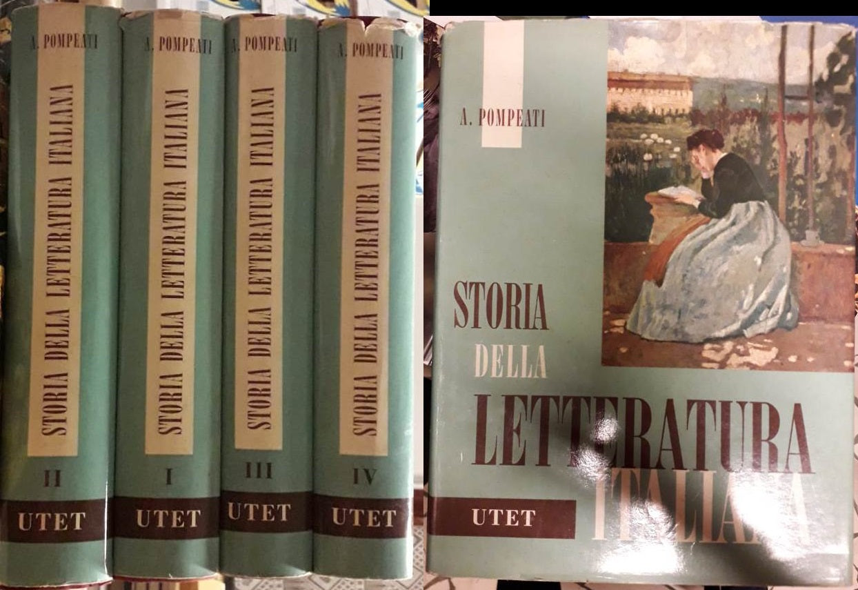 LS- STORIA DELLA LETTERATURA ITALIANA 4 VOLUMI - POMPEATI- UTET--- 1962- CS- ZFS