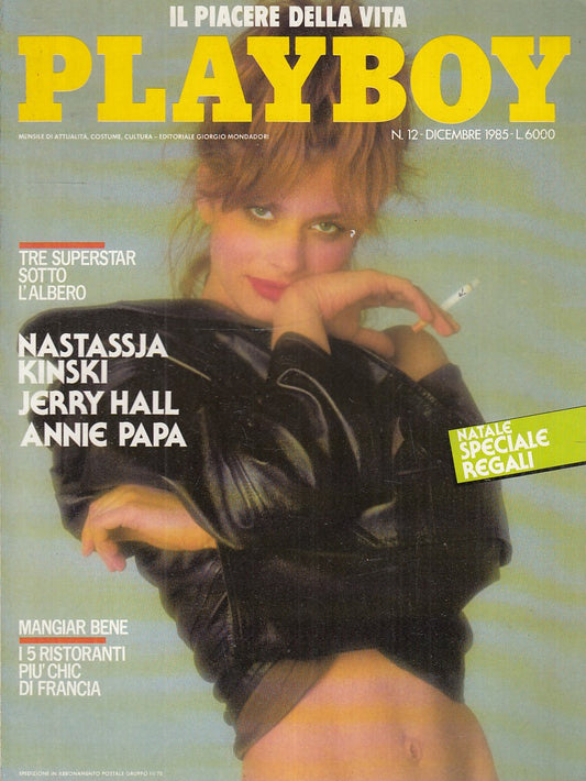 LX- PLAYBOY DICEMBRE NASTASSIA KINSKY COMPLETO DI POSTERINO ----- 1985 - B - YFS