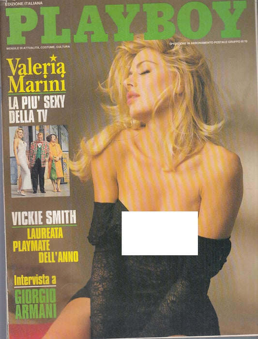 LX- PLAYBOY GIUGNO VALERIA MARINI COMPLETO DI POSTERINO ----- 1993 - S - YFS