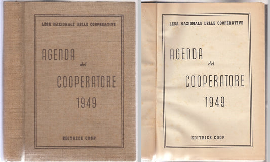 LM- AGENDA DEL COOPERATORE 1949 -- LEGA NAZIONALE COOPERATIVE --- 1949 - C- MLT4