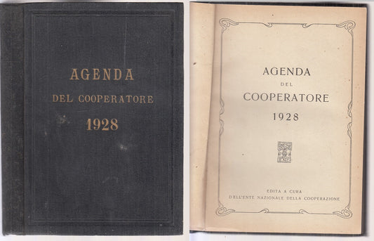 LM- AGENDA DEL COOPERATORE 1928 VI -- ENTE NAZIONALE FASCISTA --- 1928 - C- MLT4