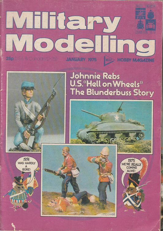 LM- RIVISTA HOBBY MAGAZINE MILITARY MODELLING LOTTO 7 NUMERI----- 1975- S-YFS340