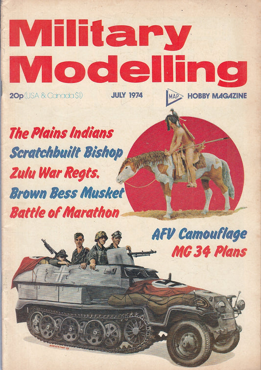 LM- RIVISTA HOBBY MAGAZINE MILITARY MODELLING LOTTO 6 NUMERI----- 1974- S-YFS340