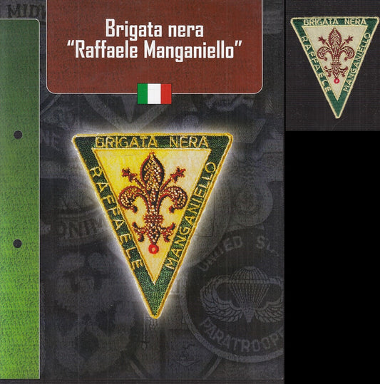 CM- DISTINTIVI MILITARI - GAGLIARDETTO WW2 - ITALIA - BRIGATA NERA MANGANIELLO