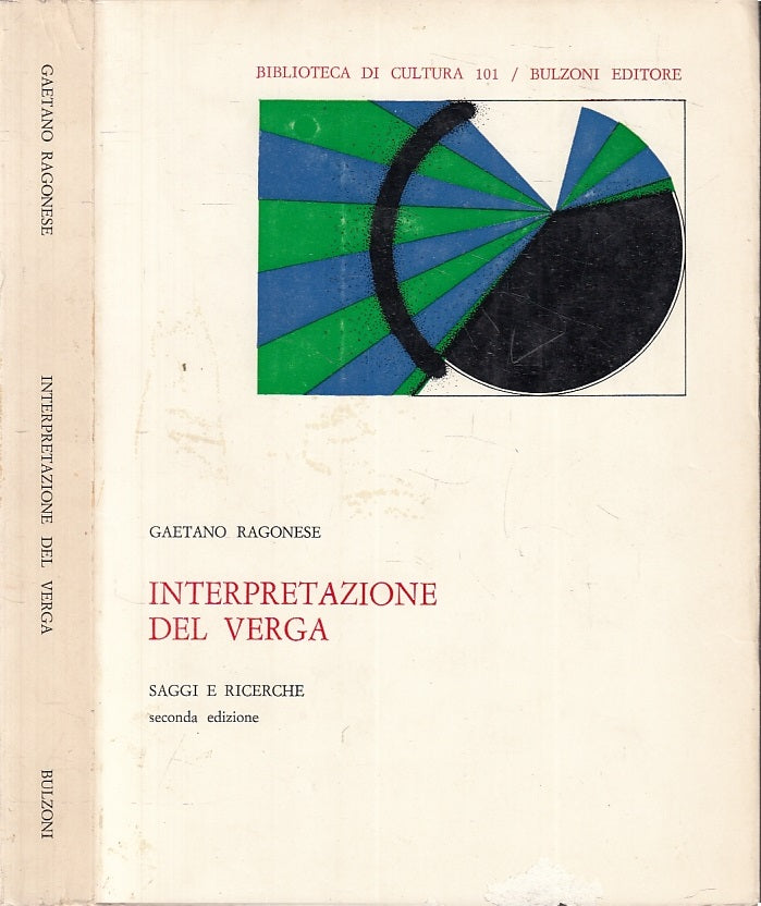 LS- INTERPRETAZIONE DEL VERGA - GAETANO RAGONESE - BULZONI --- 1977 - B - XFS118