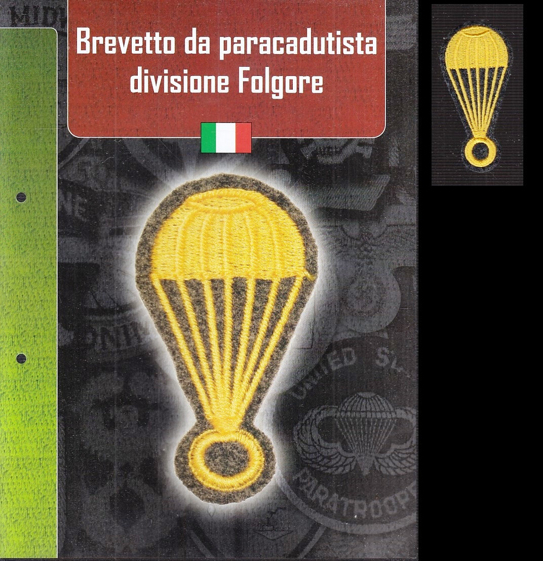 CM- DISTINTIVI MILITARI- GAGLIARDETTO WW2 ITALIA BREVETTO PARACADUSTISTA FOLGORE