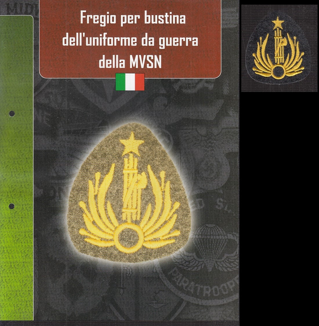 CM- DISTINTIVI MILITARI - GAGLIARDETTO WW2 - ITALIA- FREGIO UNIFORME GUERRA MVSN