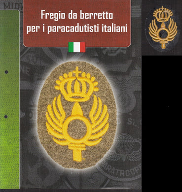 CM- DISTINTIVI MILITARI- GAGLIARDETTO WW2- ITALIA- FREGIO BERRETTO PARACADUTISTI