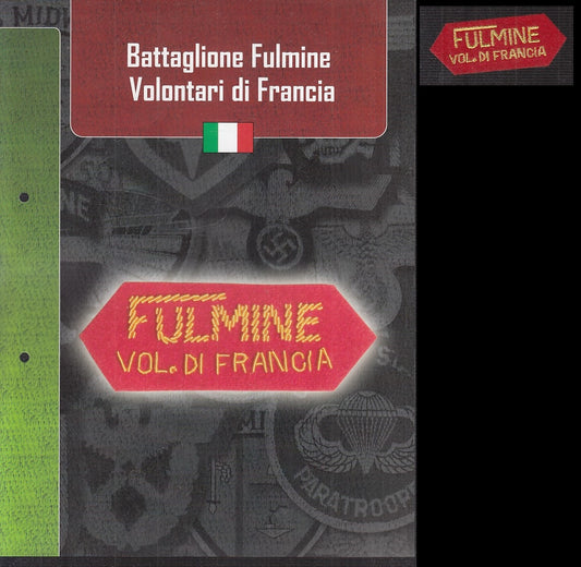 CM- DISTINTIVI MILITARI - GAGLIARDETTO WW2 - ITALIA- BATTAGLIONE FULMINE FRANCIA